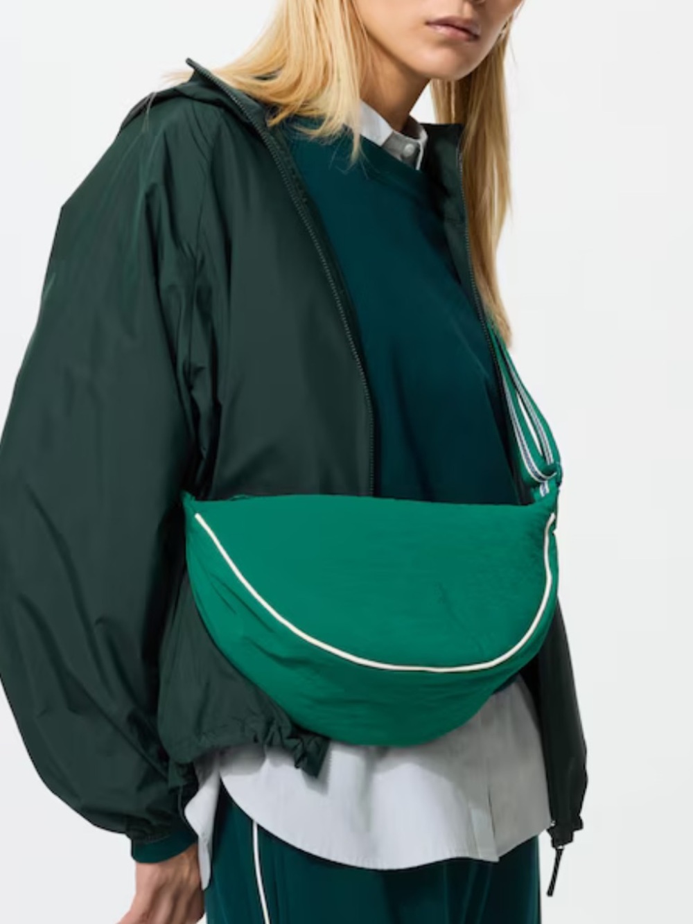 Green Crescent Crossbody Bag - Picture 2 of 3